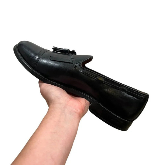 Allen Edmonds Dalton Kilite Tassel Loafer Shoe Mens Size 10 Black Leather - Picture 9 of 13